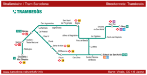 Trambesos Linien Straßenbahn Tram Plan